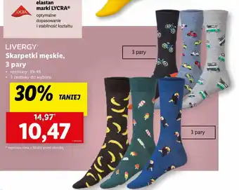 Lidl LIVERGY Skarpetki męskie 3 pary oferta