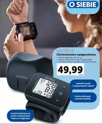 Lidl sanitas Ciśnieniomierz nadgarstkowy oferta