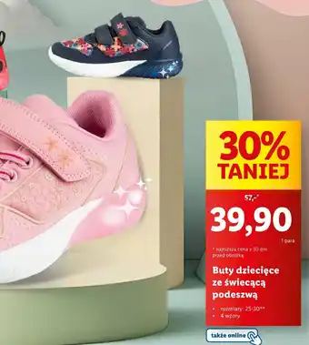 Lidl Buty dziecięce ze świecącą podeszwą oferta