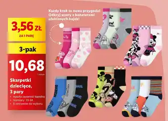 Lidl Skarpetki dziecięce 3 pary oferta