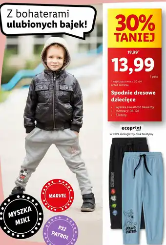 Lidl Spodnie dresowe dziecięce oferta