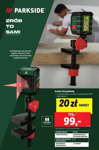 Lidl PARKSIDE Laser krzyżowy oferta