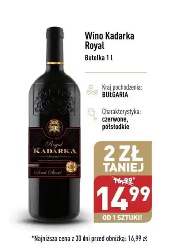 ALDI Wino Kadarka Royal 1l oferta