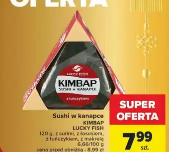 Carrefour Sushi w kanapce KIMBAP LUCKY FISH 120 g oferta