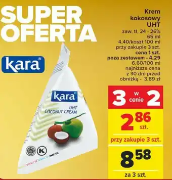 Carrefour Krem kokosowy UHT 65ml oferta