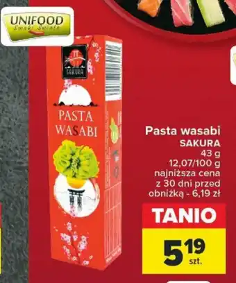 Carrefour Pasta wasabi SAKURA 43g oferta