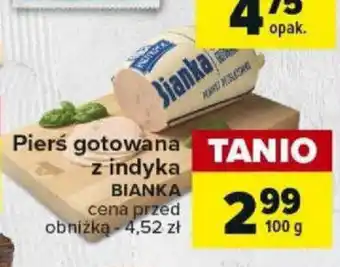 Carrefour Pierś gotowana z indyka BIANKA 100g oferta