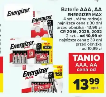 Baterie AAA, AA ENERGIZER MAX 4 szt.