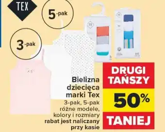 Carrefour Market Bielizna dziecięca marki Tex oferta