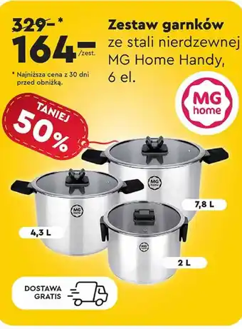 Biedronka Zestaw garnków MG Home oferta