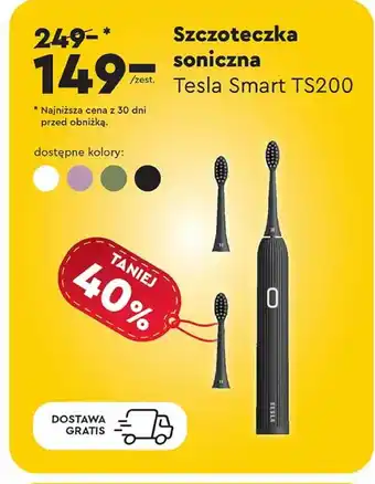 Biedronka Szczoteczka soniczna Tesla oferta