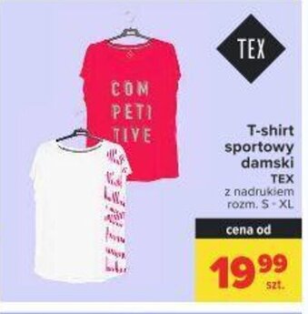 Carrefour T-shirt sportowy damski TEX oferta