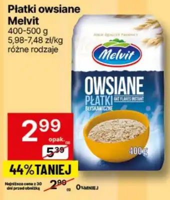 Delikatesy Centrum Płatki owsiane Melvit oferta