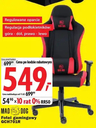 Media Expert Fotel gamingowy Mad Dog oferta