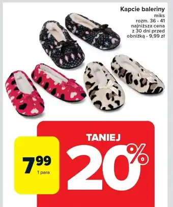 Carrefour Kapcie baleriny oferta