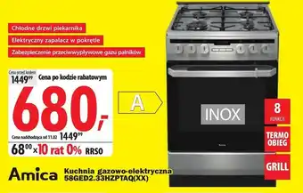 Media Expert Kuchenka gazowo-elektryczna Amica oferta