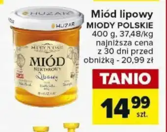 Carrefour Miód lipowy MIODY POLSKIE 400 g oferta