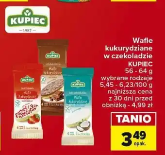 Carrefour Wafle kukurydziane w czekoladzie KUPIEC 56-64 g oferta
