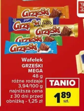 Carrefour Wafelek GRZEŚKI MEGA 48 g oferta