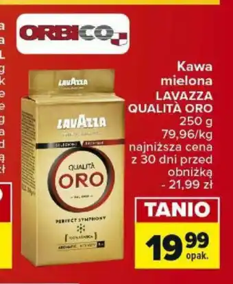 Carrefour Kawa mielona LAVAZZA QUALITÀ ORO 250 g oferta