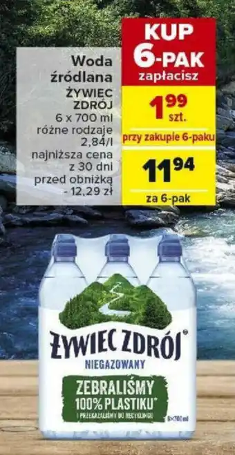 Woda źródlana ŻYWIEC ZDRÓJ 6x700ml