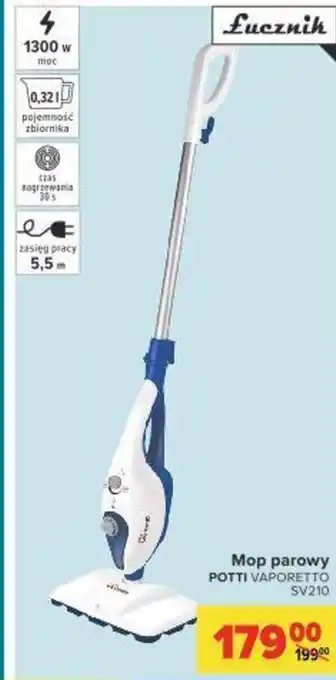 Carrefour Mop parowy POTTI VAPORETTO SV210 oferta