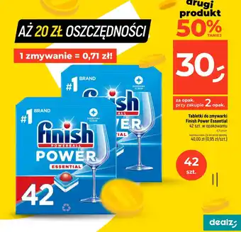Dealz Tabletki do zmywarki Finish Power Essential 42 szt. oferta