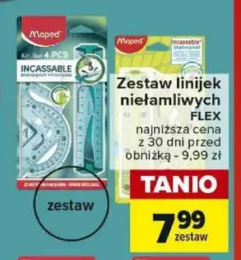 Carrefour Zestaw linijek niełamliwych FLEX oferta