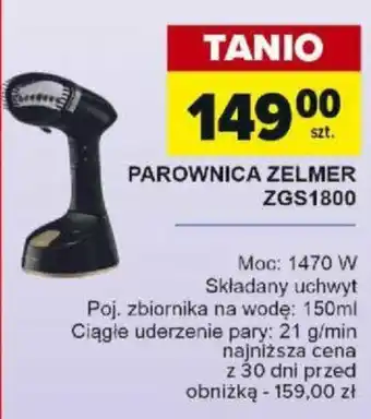 Carrefour PAROWNICA ZELMER ZGS1800 oferta