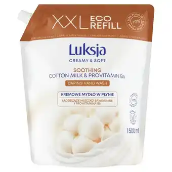 Kaufland Luksja Creamy & Soft Kremowe mydło w płynie łagodzące mleczko bawełniane i prowitamina B5 1500 ml oferta