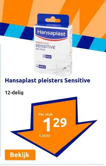Action Hansaplast pleisters Sensitive 12 szt. oferta