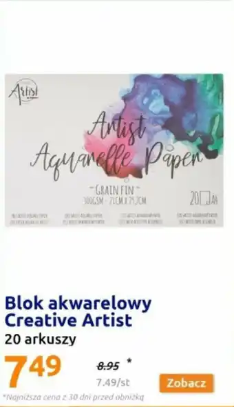 Action Blok akwarelowy Creative Artist oferta