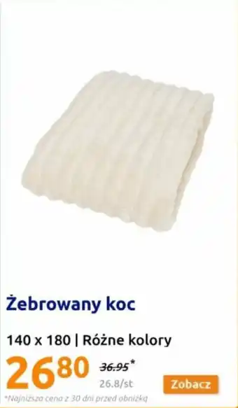 Action Żebrowany koc 140 x 180 cm oferta