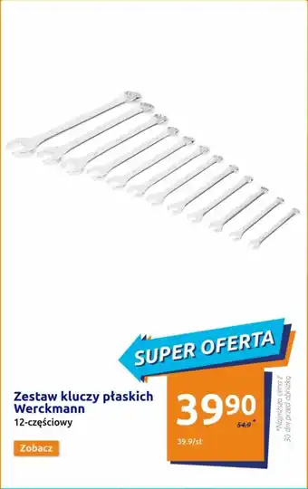 Zestaw kluczy płaskich Werckmann 12-częściowy