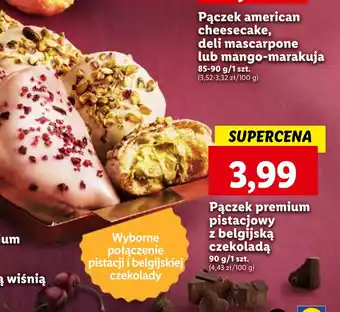 Lidl Pączek premium pistacjowy z belgijską czekoladą 90 g oferta
