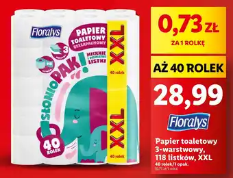 Lidl Papier toaletowy 3-warstwowy, 118 listków, XXL 40 rolrk oferta