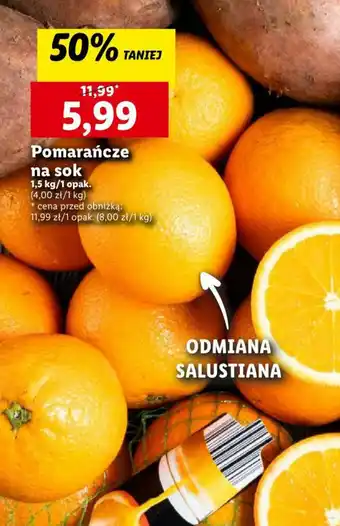 Lidl Pomarańcze na sok 1,5 kg oferta