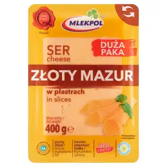 ALDI Mlekpol Ser złoty mazur w plastrach 400 g oferta