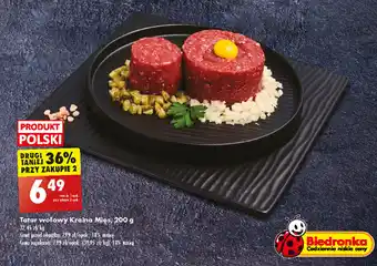 Biedronka Tatar wołowy Kraina Mięs oferta