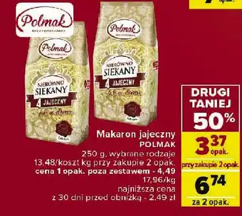 Carrefour Market Makaron 4 jajeczny nierówno siekany krajanka Polmak oferta