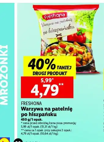 Lidl Warzywa na patelnie po hiszpańsku Freshona oferta