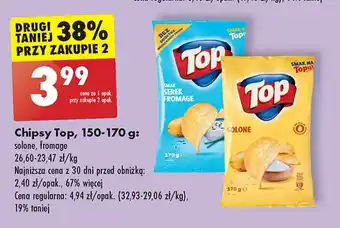 Biedronka Chipsy solone Top chips Top (biedronka) oferta