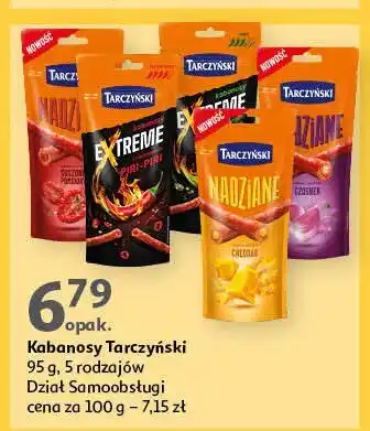 Auchan Kabanosy suszone pomidory Tarczyński nadziane oferta