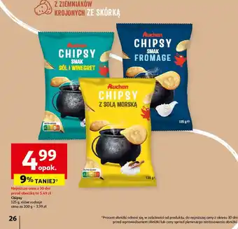 Auchan Chipsy fromage Auchan różnorodne (logo czerwone) oferta