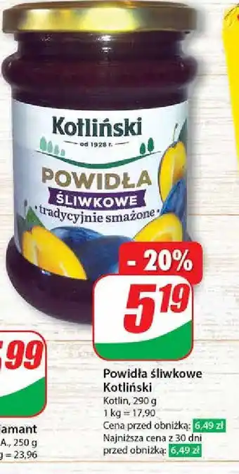 Dino Powidła śliwkowe Kotlin oferta