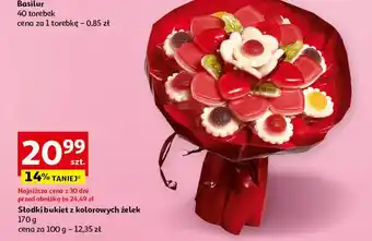Słodki bukiet z kolorowych żelek