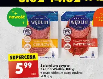 Biedronka Salami w posypce paprykowej Kraina wędlin oferta