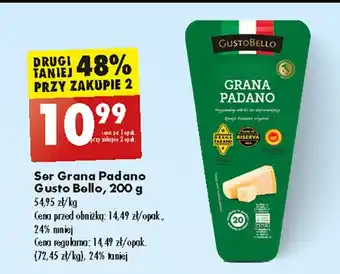 Biedronka Ser grana padano Gustobello oferta