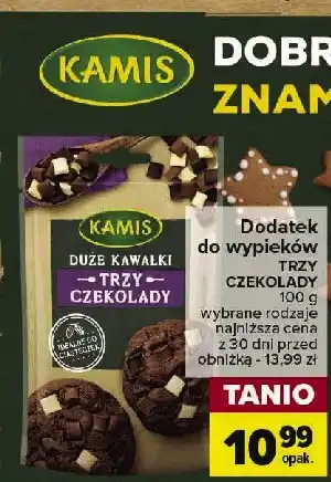 Carrefour Duże kawałki trzy czekolady Kamis oferta