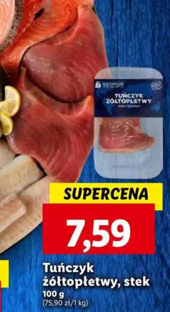 Lidl Tuńczyk żółtopłetwy stek 100g oferta